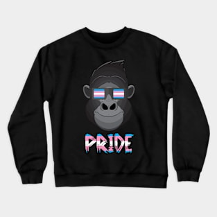 Gorilla Transgender Flag Lgbt Crewneck Sweatshirt
